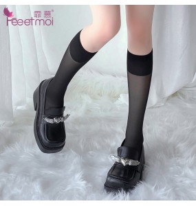 FEE ET MOI Japanese Knee High Socks (Black)